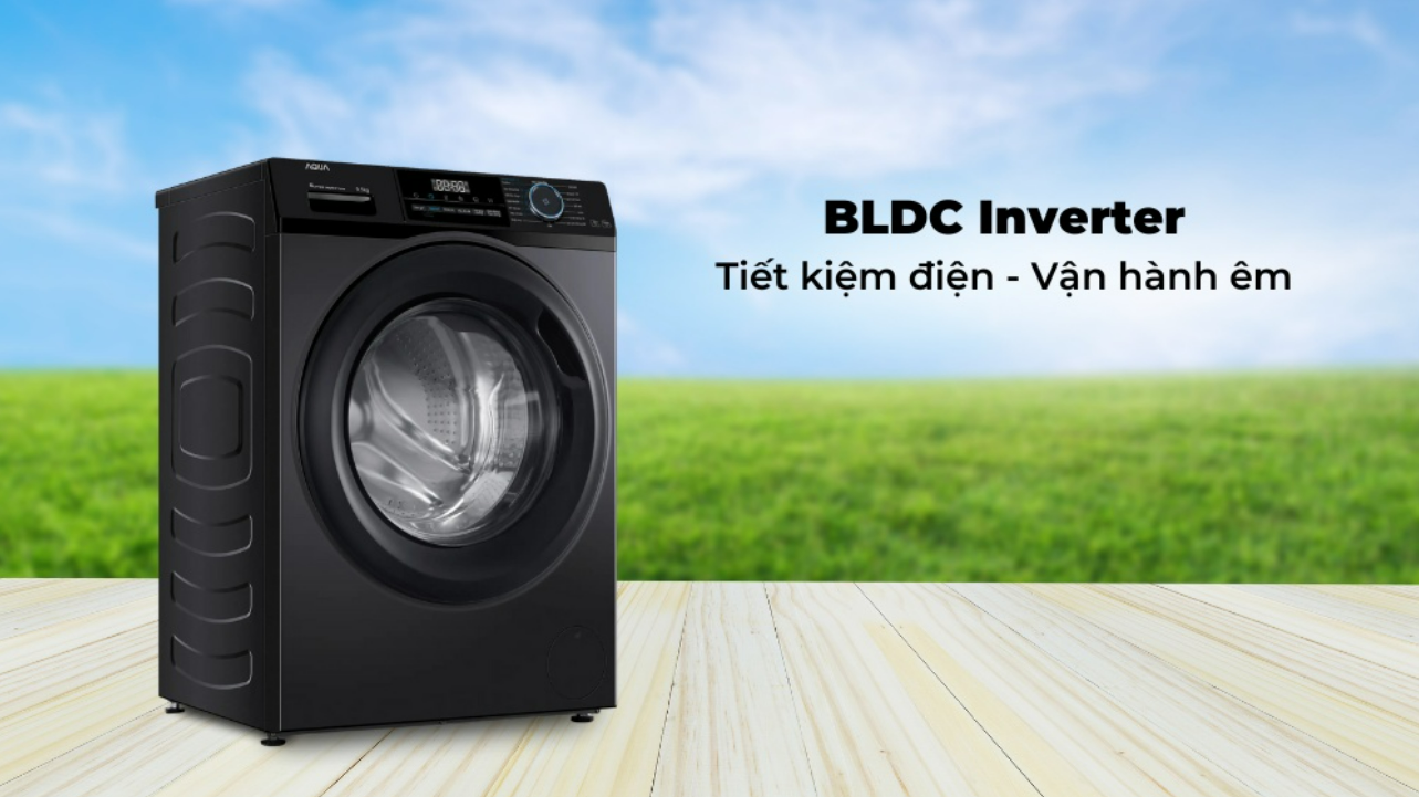 Công nghệ BLDC Inverter trên AQD-A952J.BK giúp máy vận hành êm, tiết kiệm điện